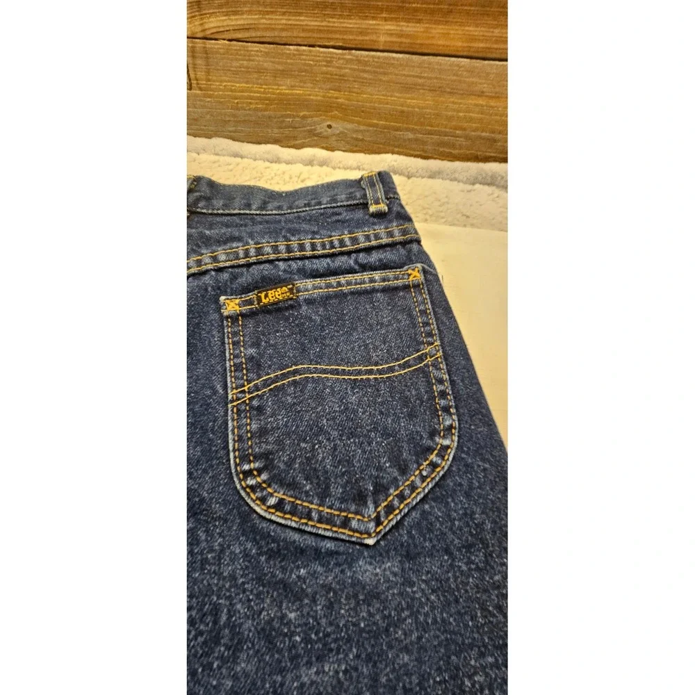 Vintage Lee Riders Boys Jeans Size 14 Regular Dark Wash Straight Leg Made in USA